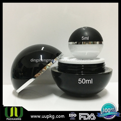 Sphere Cosmetic Plastic Cream Jar Dostosowany kolor